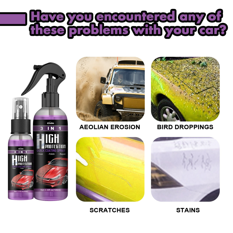 3 IN 1 Car Ceramic Coating Spr - Nano Liquid Coating 评论和价格