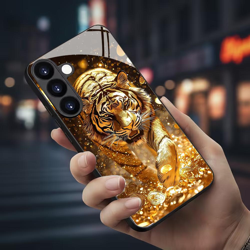 Tiger pattern glass Phone Case - Samsung Galaxy S25 评论和价格